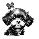 toy poodle tattoo design idea