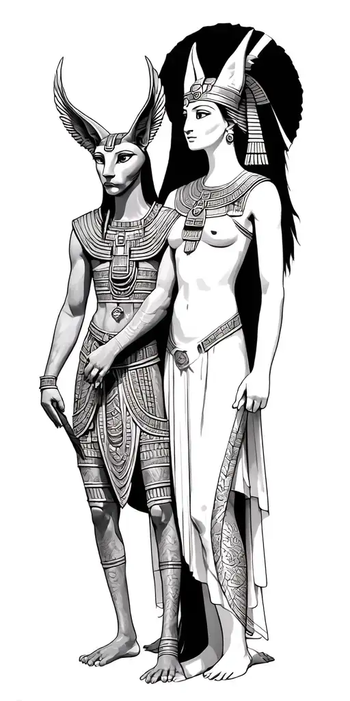 god osiris god sobek god ra god set god anubis goddess bastet and goddess isis all together  tattoo design idea
