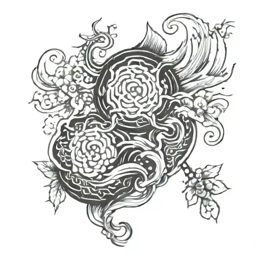 a tattoo that would express the uniqueness of a person, with Japanese strokes, but not too pronounced tattoo design idea