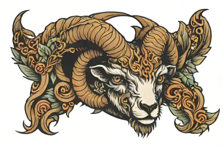 rams head chest tattoo tattoo design idea