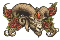 rams head chest tattoo tattoo design idea