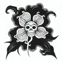 Devilfruit One piece Luffy Gear 5 leaf clover tattoo design idea