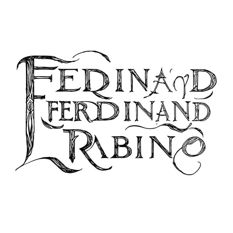 "FerdinanD RabinO" chest tattoo tattoo design idea