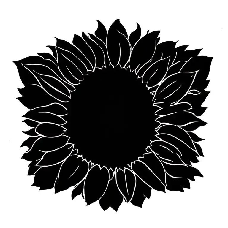 sunflower blooming tattoo design idea