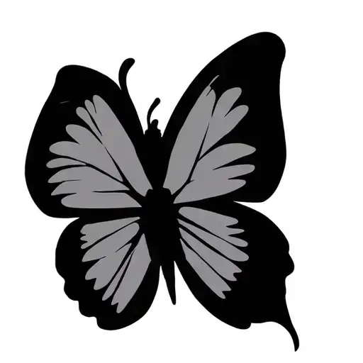 use only the letters in the name "dean" to make a typography butterfly with the letters clearly visible tattoo design idea