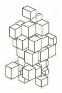 tetris blocks body black tattoo design idea