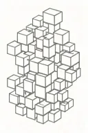tetris blocks body black tattoo design idea