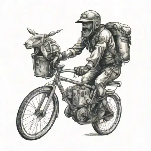 Cycling nomad guide tattoo design idea
