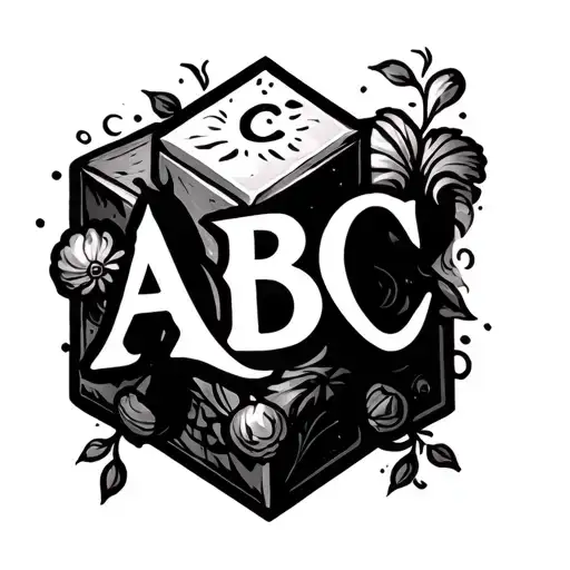 Abc Blocks tattoo design idea