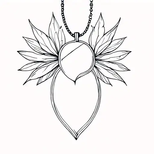 locket tattoo design idea