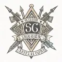 3 sons with roman numeral 6 and arrows tattoo design idea