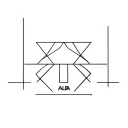 I would like a clean tattoo, black and white, in a geometric style and I would like it to be written "ALBA" in Morse cod tattoo design idea