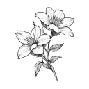 Jonquil flower blooming tattoo design idea
