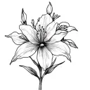 Jonquil flower blooming tattoo design idea