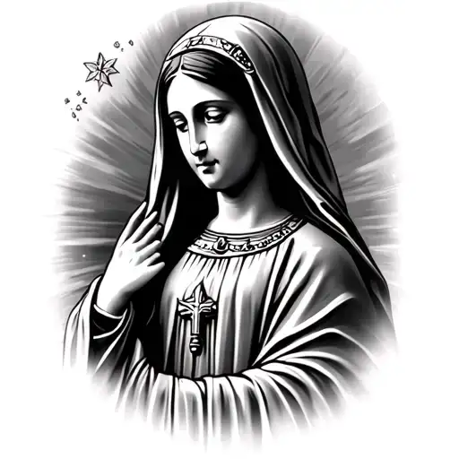 Our Lady Of Fatima tattoo design idea