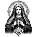 Our Lady Of Fatima tattoo design idea