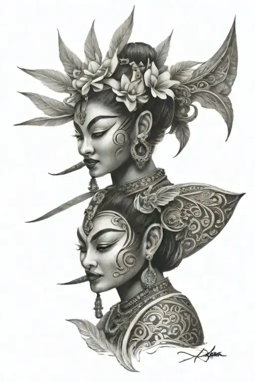 Bali tattoo design idea
