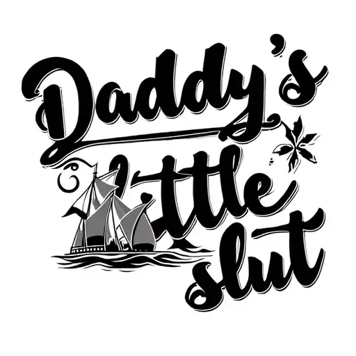"Daddy's little slut " Daddy's little slut *brown indian young sailor's slut wife with big titties* tattoo design idea