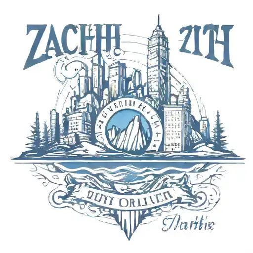 name, birth month, city born in (zach, september, yosemite) tattoo design idea