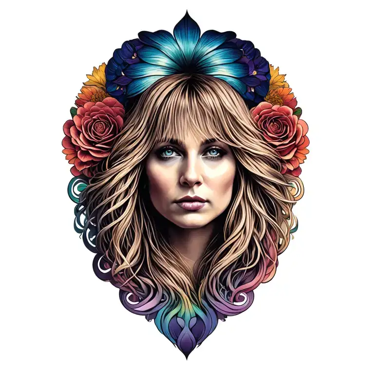 stevie nicks symbols intertwined tattoo design idea