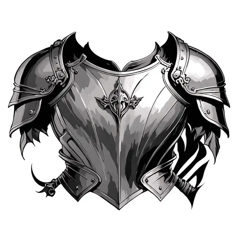 breastplate armour of God tattoo design idea