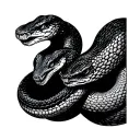 Two Headed Snake tattoo design idea