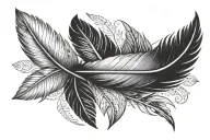 crow feather tattoo design idea