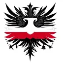 cybersigilism of Albanian flag tattoo design idea