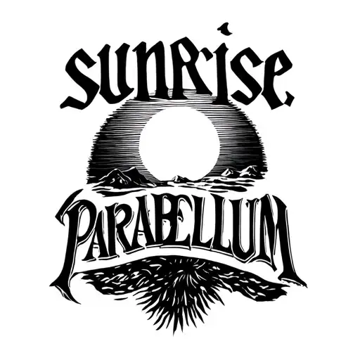 "sunrise, parabellum " tattoo design idea