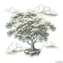 Money Trees clouds tattoo design idea