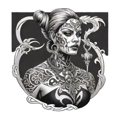 slave owner femdom tattoo design idea