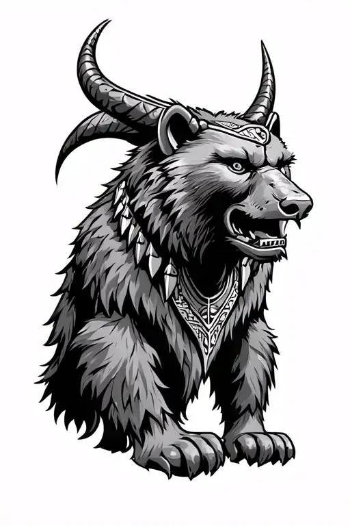 totem pole of centurion Jayhawk devil cougar grizzly  tattoo design idea
