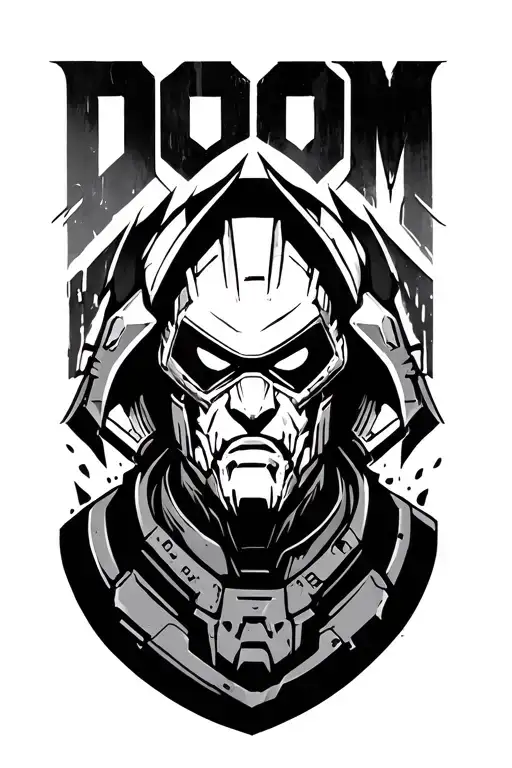 Doom slayer tattoo design idea