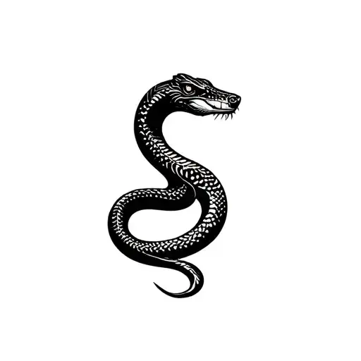 viper snake tattoo design idea