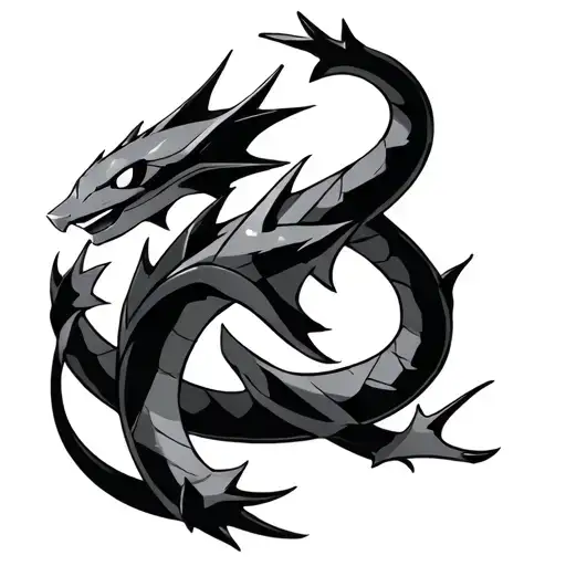 rayquaza pokemon tattoo design idea