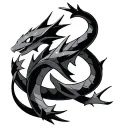 rayquaza pokemon tattoo design idea