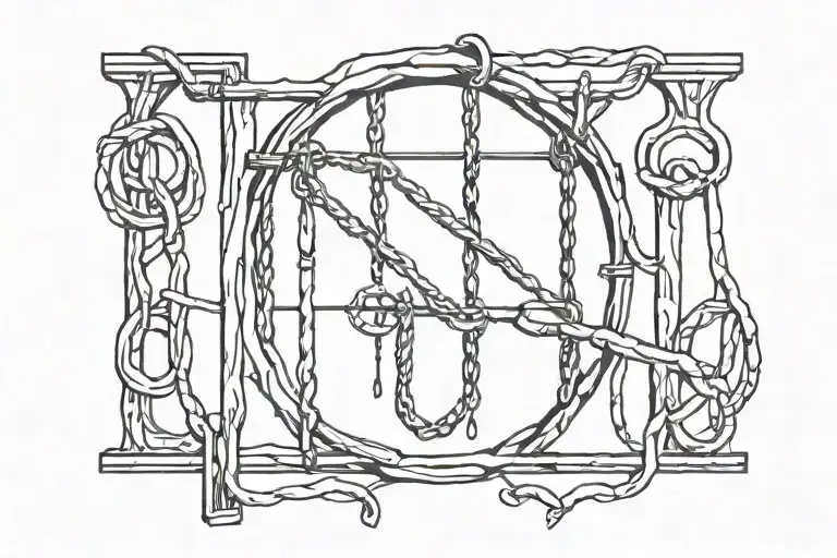 hangmans  gallows tattoo design idea