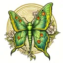 Luna Moth Wicca tattoo design idea