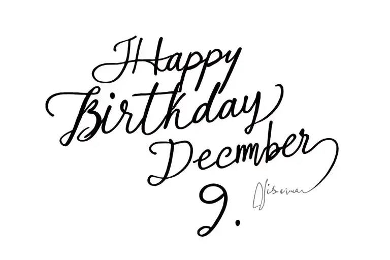 Lisa birthday December 9, tattoo design idea