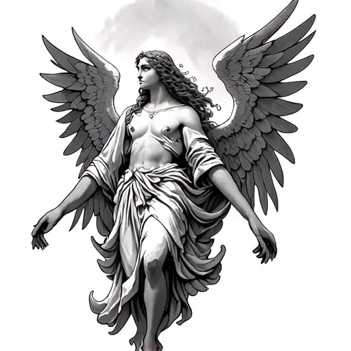 Archangel Raphael tattoo design idea
