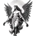 Archangel Raphael tattoo design idea