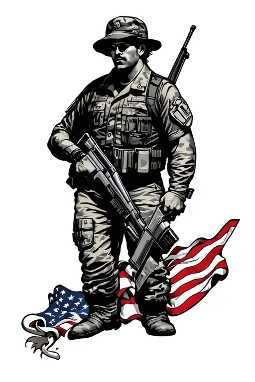 army, family, and United states tattoo design idea