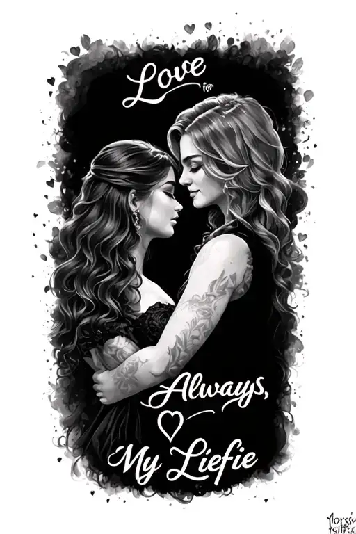 "Love for Always, My Liefie" Morse tattoo design idea