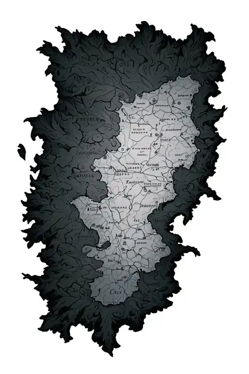 Tolkien Map Galicia tattoo design idea
