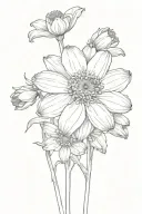 daisy flower aster flower narcissus flower cosmo flowers tattoo design idea