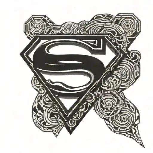 symbol superman tattoo design idea