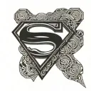 symbol superman tattoo design idea