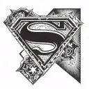symbol superman tattoo design idea