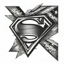symbol superman tattoo design idea