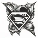 symbol superman tattoo design idea